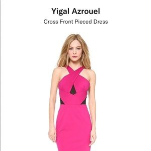 NWT Yigal Azrouel Cross Front Pierces Dress